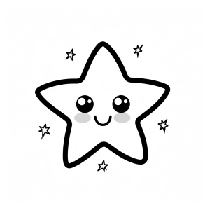 Star - Sparkling star to color in