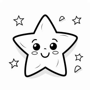 Star - Star magic coloring picture for children