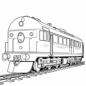 Steam locomotive railroad - Steam locomotive coloring picture for little train enthusiasts