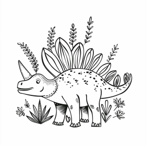 Stegosaurus - Stegosaurus drawing to color in