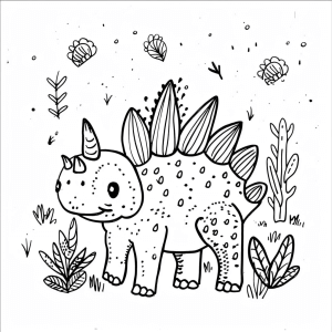 Stegosaurus - Stegosaurus dinosaur coloring page