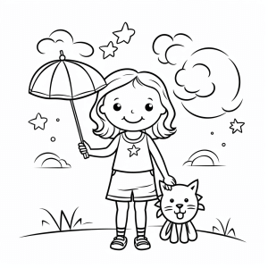 Summer - Sunshine summer joy coloring page