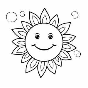 Sun - Sunny smile coloring page