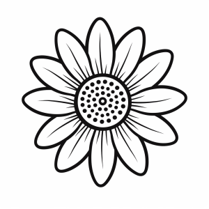 Sunflower - Sunny sunflower coloring page