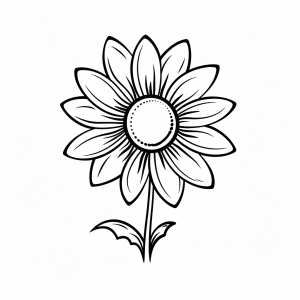 Sunflower - Radiant sunflower coloring page