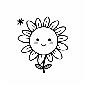 Sunflower - Sunny sunflower coloring page