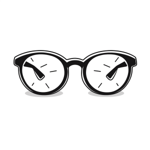 Sunglasses - Sunglasses with clock coloring page