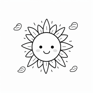 Sunshine - Happy sun coloring page