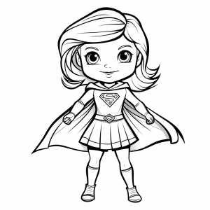 Supergirl - Supergirl heroines template to color in