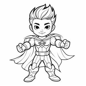 Superhero - Superhero adventure coloring picture