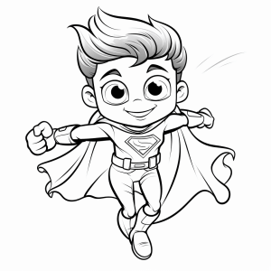 Superhero - Superhero adventure coloring page