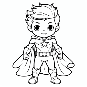 Superhero - Young superheroes coloring page