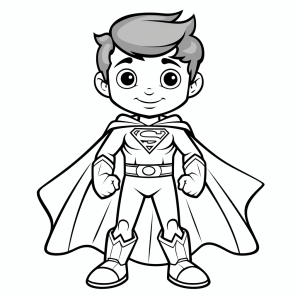 Superman - Superhero in flight coloring page