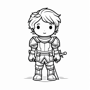 Sword - Knight coloring page - An adventure for young heroes