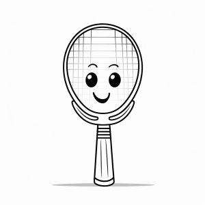 Table tennis - Table tennis racket coloring picture