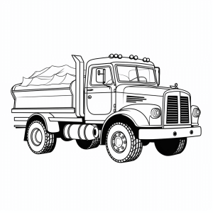 Tanker truck - Tanker coloring page for kids