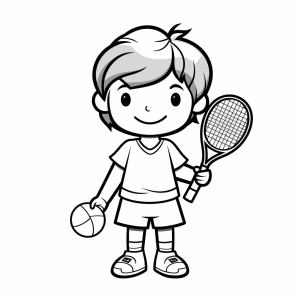 Tennis - Tennis drawing for children