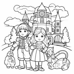 The Bremen Town Musicians - Bremen Town Musicians coloring page