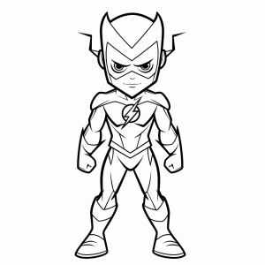 The Flash - Lightning fast superhero coloring picture