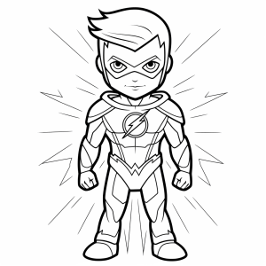 The Flash - The Flash hero drawing for kids