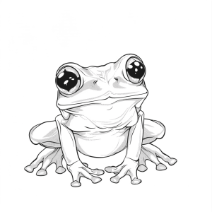 The Frog Prince - coloring picture for children - Frog King creative sheet for children