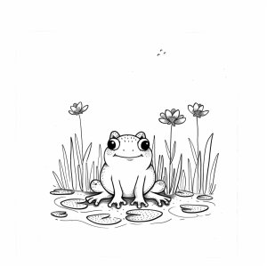 The Frog Prince - coloring picture for children - The Frog Prince children's drawing