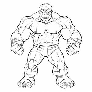 The Hulk - Green Giant Coloring Page