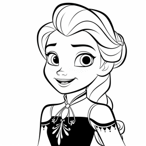 The Ice Queen - Frosty Kingdom Adventure Coloring Page