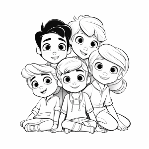 The Incredibles - Superhero family drawing