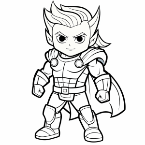 Thor - Thor superhero coloring page