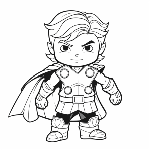 Thor - Thor, the god of thunder to color in