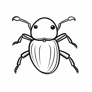 Tick - Colorful beetle to color in