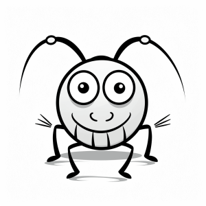 Tick - Cute tick coloring page for children