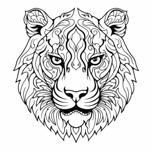 Tiger - Enchanting tiger face template for imaginative play