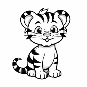 Tiger - Tiger coloring picture to print