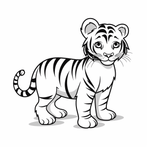 Tiger - Tiger jungle coloring picture