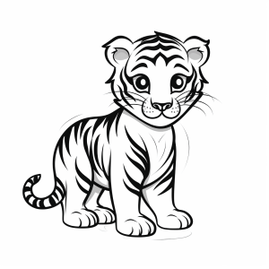 Tiger - Tiger adventure coloring page