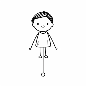 tightrope walker - Rope acrobat coloring page