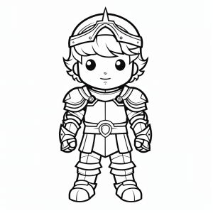 Tournament - Knight coloring page for kids