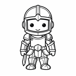 Tournament - Knight coloring page for little adventurers