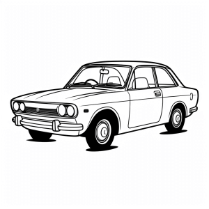 Toyota - Classic car coloring page for kids