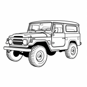 Toyota - Off-road vehicle coloring page for kids