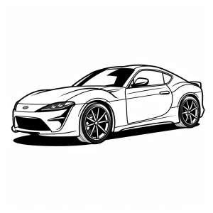 Toyota - Coloring page Toyota sports car - Creative coloring fun