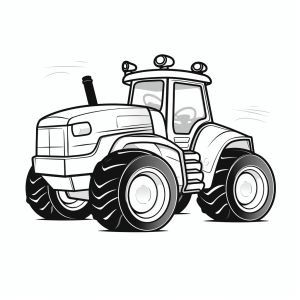 Tractor driving - Tractor ride adventure coloring picture