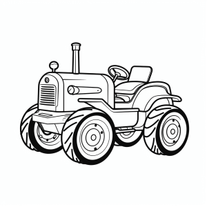 Tractor driving - Tractor coloring page for kids