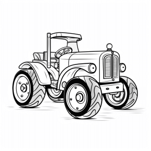 Tractor festival - Tractor festival on the farm coloring page