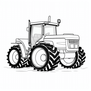 Tractor with trailer - Tractor with trailer: Farm adventure to color in