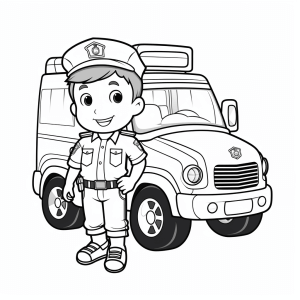 Traffic policeman - Traffic policeman coloring page