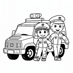 Traffic policeman - Traffic policemen coloring page - For little law enforcers