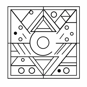 Trapezoid - Geometric shapes coloring page